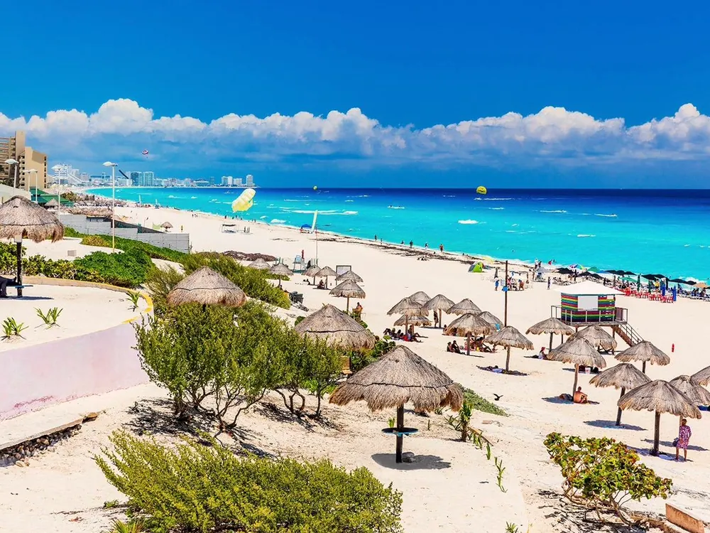 Playa Delfines, overlooking the open Caribbean