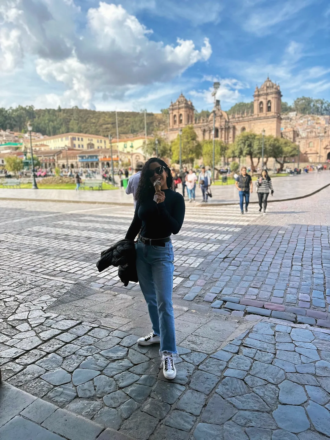 Melissa on the Plaza de Armas in Cusco