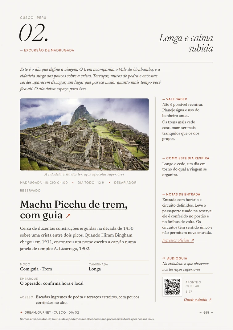 Dia de Machu Picchu, com dicas, acesso e audioguia