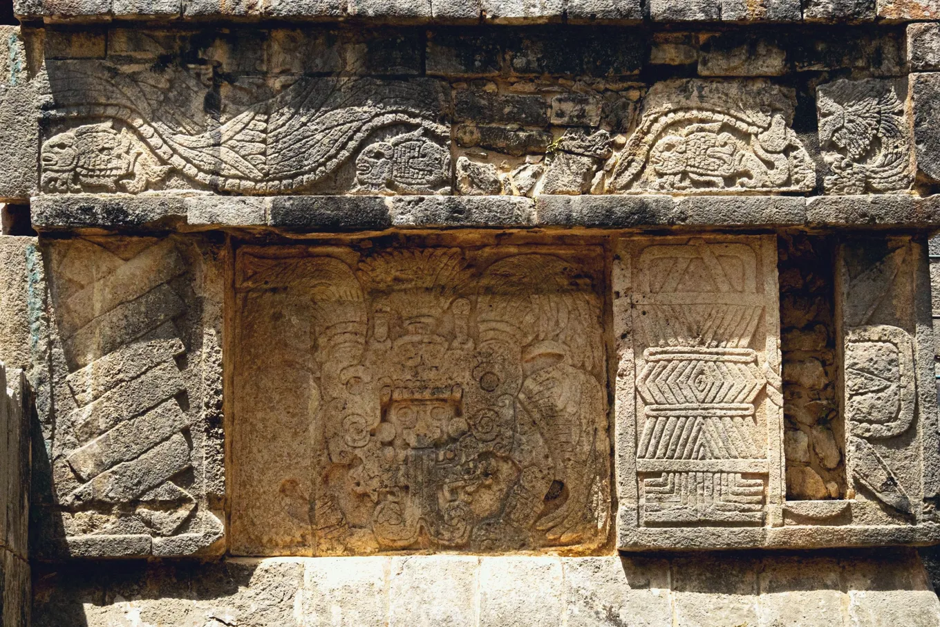 Carved stone panels at Chichén Itzá