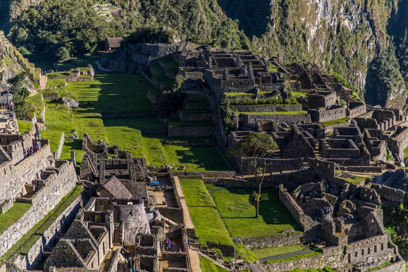 The Inca city from above, with its terraces and stone houses